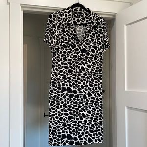 Black and white giraffe print dress